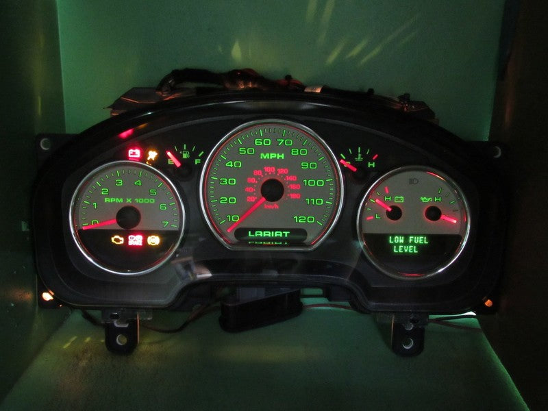 06 F150 LARIAT INSTRUMENT GAUGE CLUSTER GAUGES SPEEDO TACH MILEAGE PRO