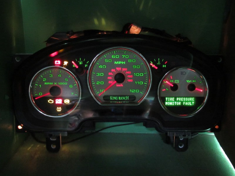 07-08 F150 KING RANCH INSTRUMENT GAUGE CLUSTER SPEEDO TACH MILEAGE PRO