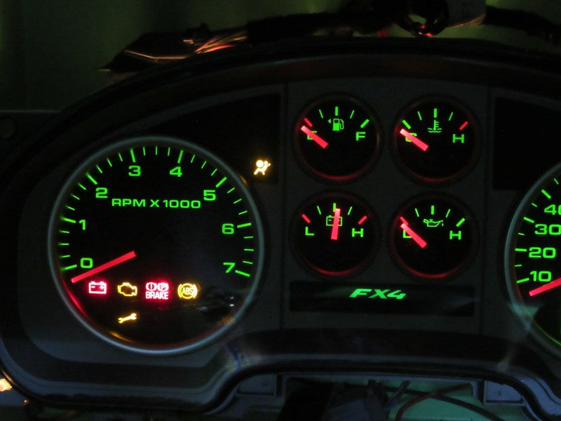 07-08 F150 FX4 SPORT INSTRUMENT GAUGE CLUSTER GAUGES SPEEDO TACH MILEA