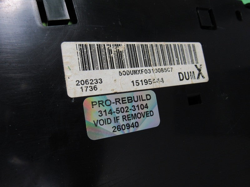 02-04 GMC ENVOY INSTRUMENT GAUGE CLUSTER SPEEDOMETER MILEAGE PROG REBU