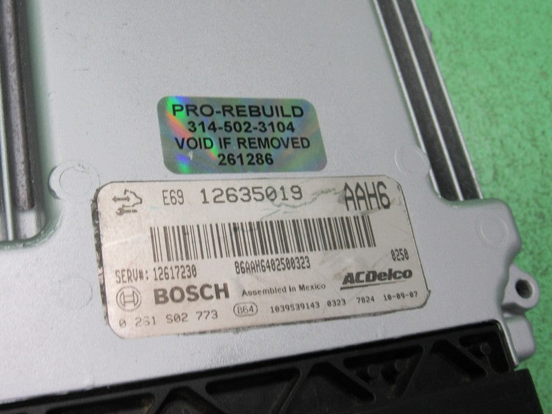 12617230 CAMARO STS CTS TRAVERSE E69 3.6L PCM ECM ECU ENGINE COMPUTER 