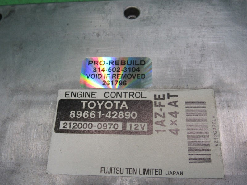 89661-42890 TOYOTA RAV4 AT ECU ECM PCM ENGINE COMPUTER CONTROL UNIT RE