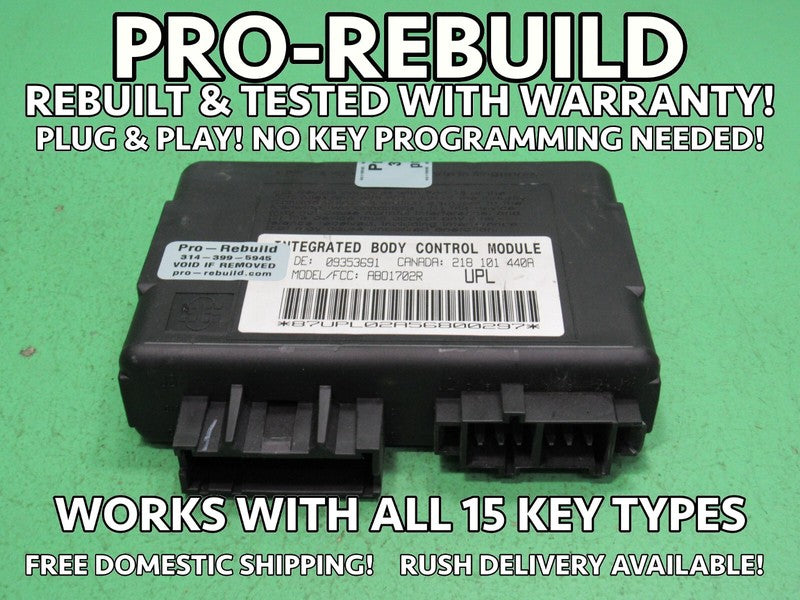 CAMARO FIREBIRD F-BODY BCM INTERGRATED BODY CONTROL UPL MODULE 0935369