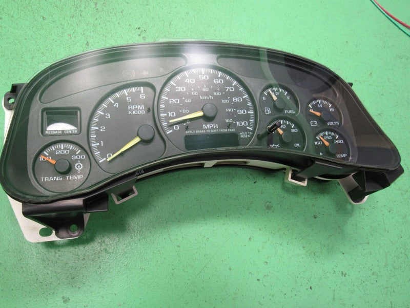 99-02 SIERRA SILVERADO HD INSTRUMENT GAUGE CLUSTER SPEEDO TACH MILEAGE
