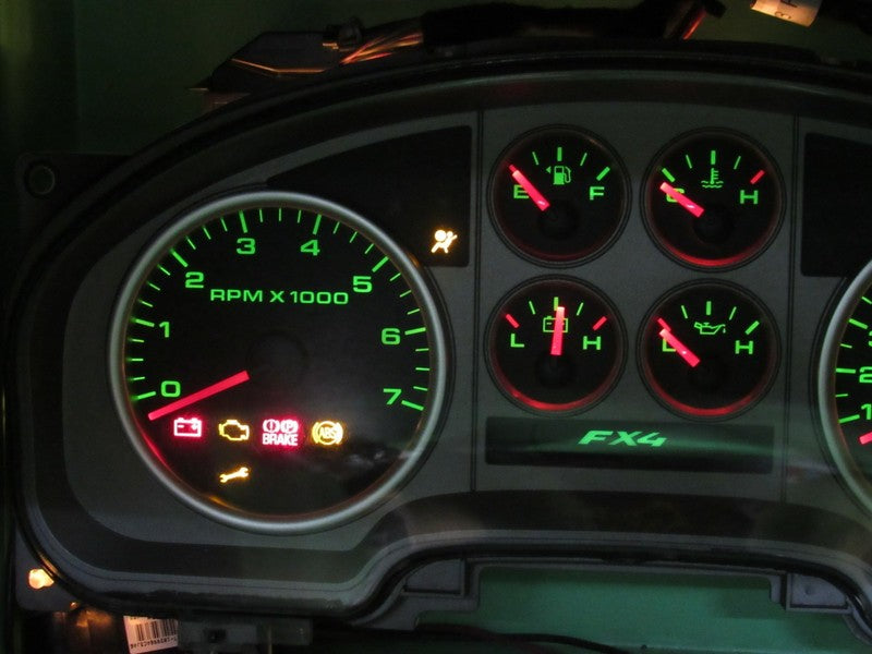 07-08 F150 FX4 SPORT INSTRUMENT GAUGE CLUSTER GAUGES SPEEDO TACH MILEA