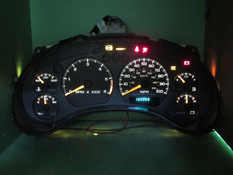 01-04 S-10 SONOMA 4.3 MT INSTRUMENT GAUGE CLUSTER SPEEDO TACH MILEAGE 