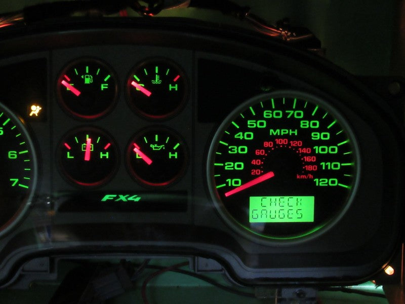 07-08 F150 FX4 SPORT INSTRUMENT GAUGE CLUSTER GAUGES SPEEDO TACH MILEA