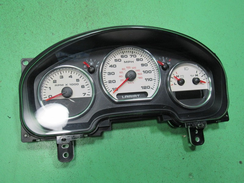 07-08 F150 LARIAT INSTRUMENT GAUGE CLUSTER GAUGES SPEEDO TACH MILEAGE 