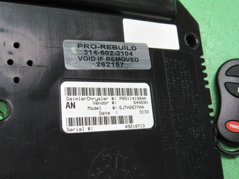 05114190AA 01 DODGE DAKOTA BCM CTM CENTRAL TIMING BODY MODULE PROGRAMM