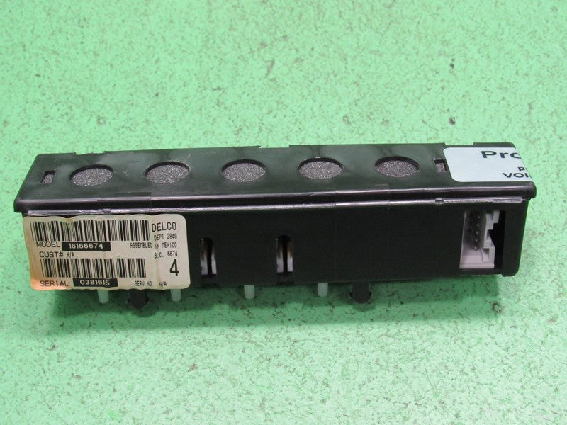 16166674 92-99 LESABRE 92-96 PARK AVE AC MANUAL CLIMATE TEMP PROGRAMME