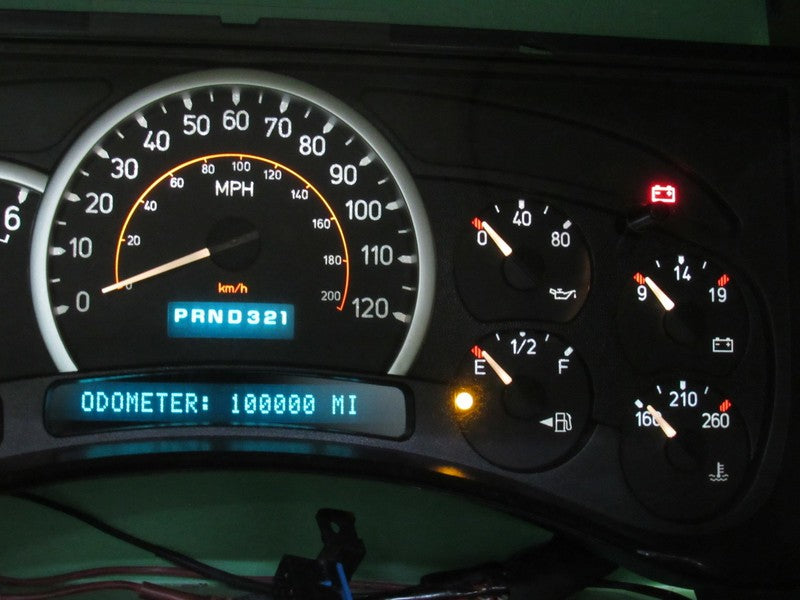 05 HUMMER H2 INSTRUMENT GAUGE CLUSTER SPEEDOMETER TACH MILEAGE PROG 02