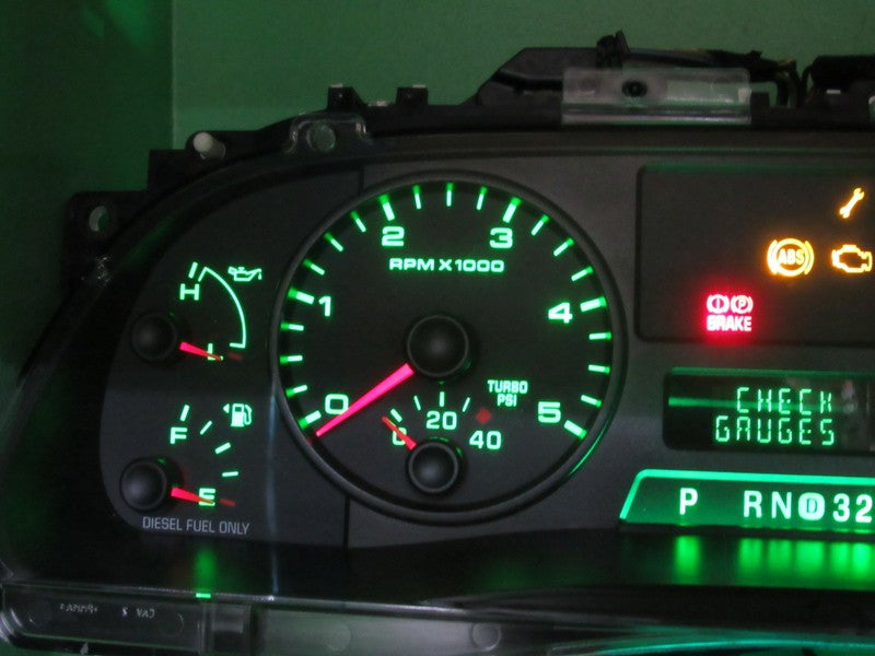 06-07 F250 F350 DIESEL INSTRUMENT GAUGE CLUSTER SPEEDO TACH MILEAGE PR