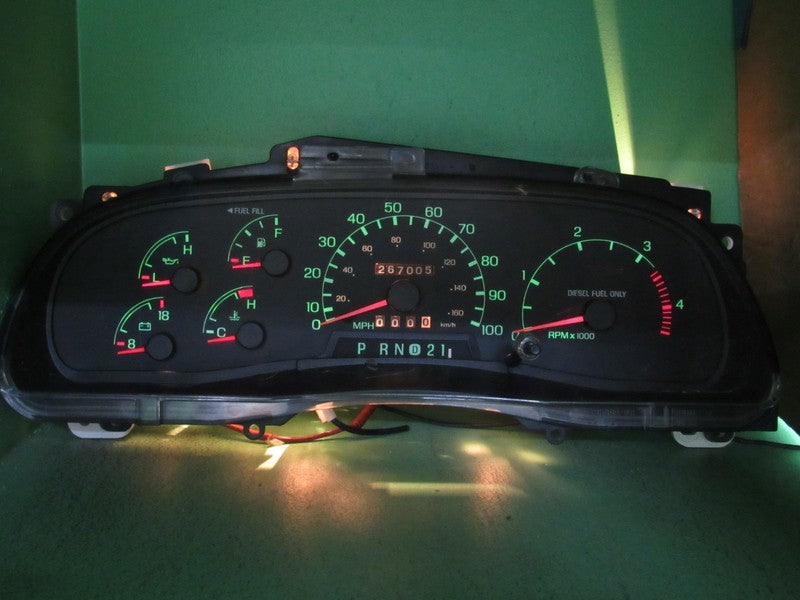 99-01 F250 F350 DIESEL INSTRUMENT GAUGE CLUSTER SPEEDO TACH 267K TESTE