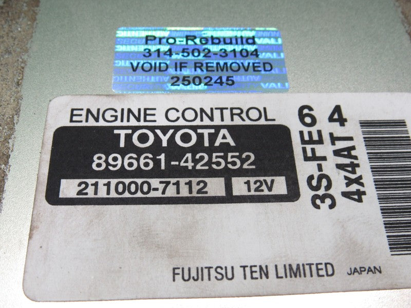 89661-42552 99-00 TOYOTA RAV4 AT ECU ECM PCM ENGINE COMPUTER CONTROL R