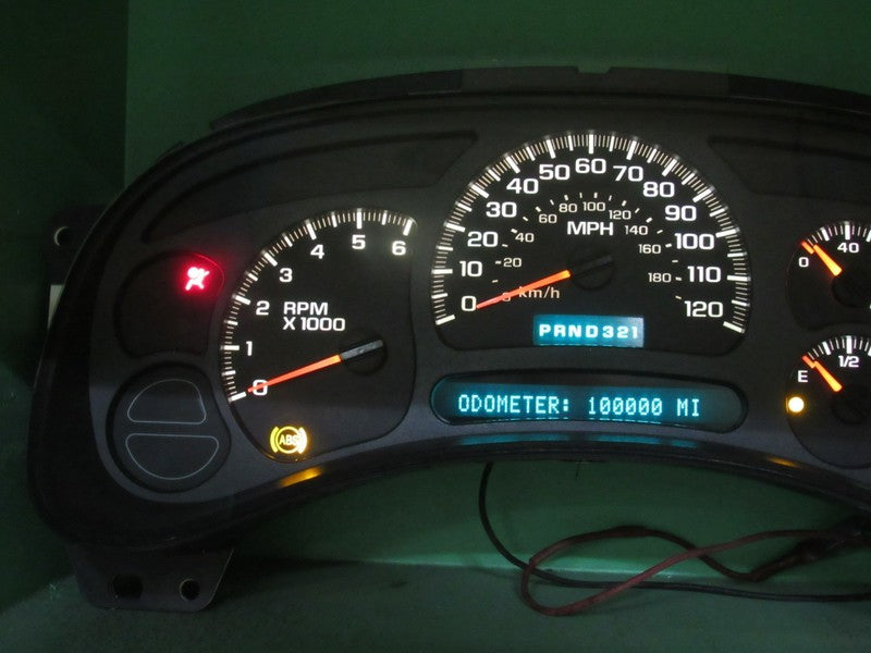 03-04 SILVERADO SIERRA TAHOE INSTRUMENT GAUGE CLUSTER MILEAGE PROG REB
