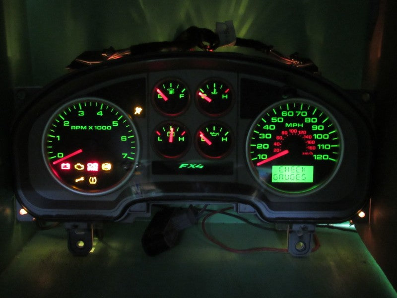 07-08 F150 FX4 SPORT INSTRUMENT GAUGE CLUSTER GAUGES SPEEDO TACH MILEA