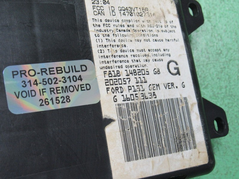 F81B-14B205-GB FORD F250 F350 SUPER DUTY BCM GEM MULTIFUNCTION MODULE 