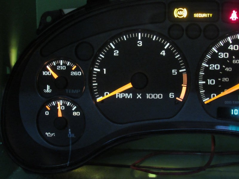 01-04 S-10 SONOMA 4.3 MT INSTRUMENT GAUGE CLUSTER SPEEDO TACH MILEAGE 