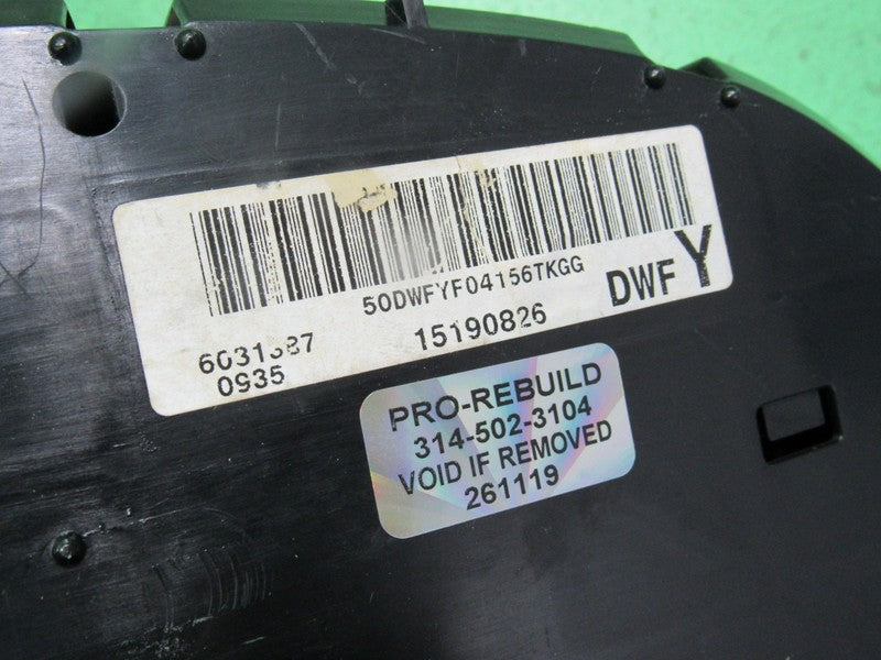 03-04 SILVERADO SIERRA TAHOE INSTRUMENT GAUGE CLUSTER MILEAGE PROG REB