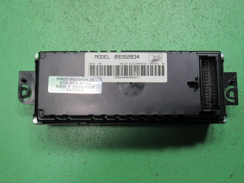 09352034 97-05 REGAL CENTURY A/C DIGITAL CLIMATE TEMP CONTROL REBUILT 