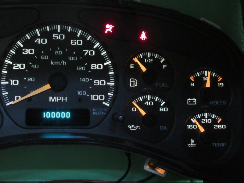 01-02 SIERRA SILVERADO MT INSTRUMENT GAUGE CLUSTER SPEEDO TACH MILEAGE