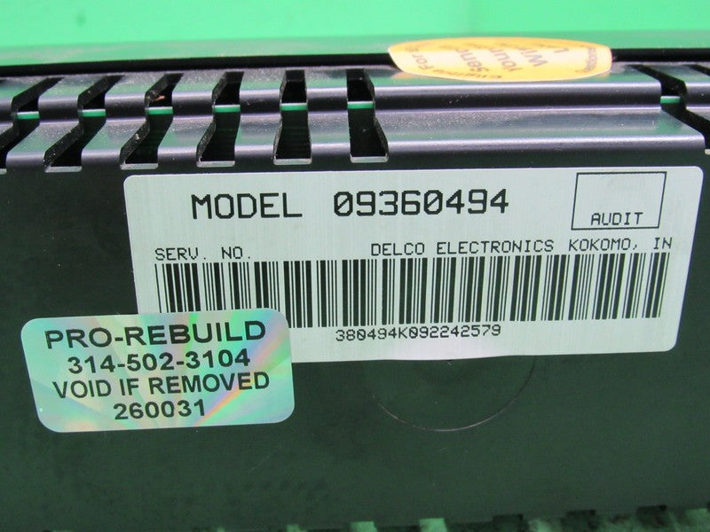 09360494 97-05 REGAL CENTURY A/C DIGITAL CLIMATE TEMP CONTROL REBUILT 