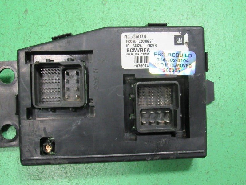 10 CANYON BCM BODY CONTROL MODULE VIN AND MILEAGE PROGRAMMED 0905