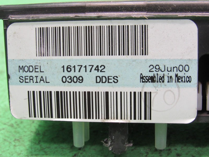 16171742 CHEVROLET CORVETTE C5 AC MANUAL CLIMATE TEMP PROGRAMMER TESTE