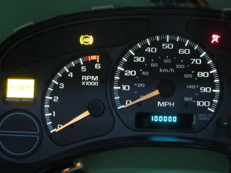 01-02 SIERRA SILVERADO MT INSTRUMENT GAUGE CLUSTER SPEEDO TACH MILEAGE