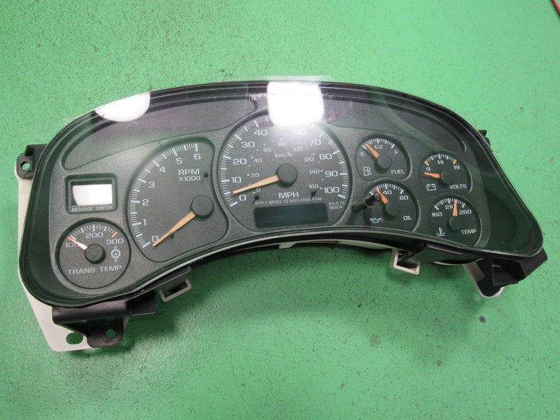 01-02 SIERRA SILVERADO HD INSTRUMENT GAUGE CLUSTER SPEEDO TACH MILEAGE