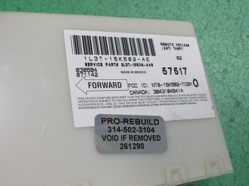 01-03 FORD F150 ANTI THEFT KEYLESS ENTRY LOCKING MODULE 1L3T-15K602-AE