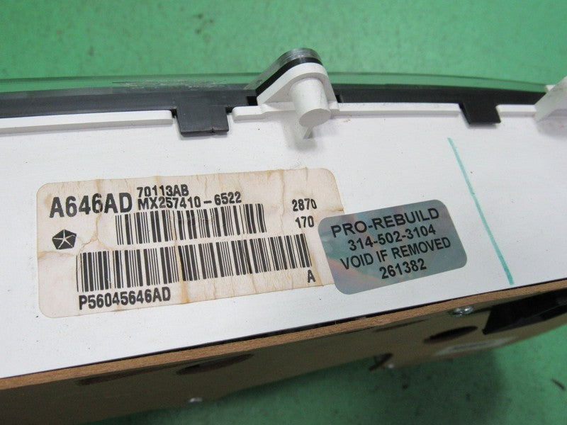 01-04 DODGE DAKOTA MPH INSTRUMENT GAUGE CLUSTER SPEEDO TACH MILEAGE PR