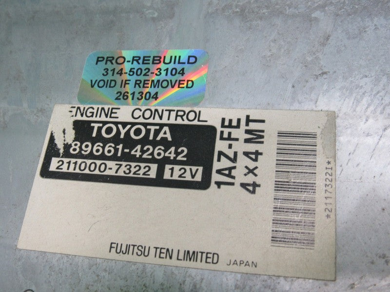 89661-42642 01-03 TOYOTA RAV4 MT ECU ECM PCM ENGINE COMPUTER CONTROL R