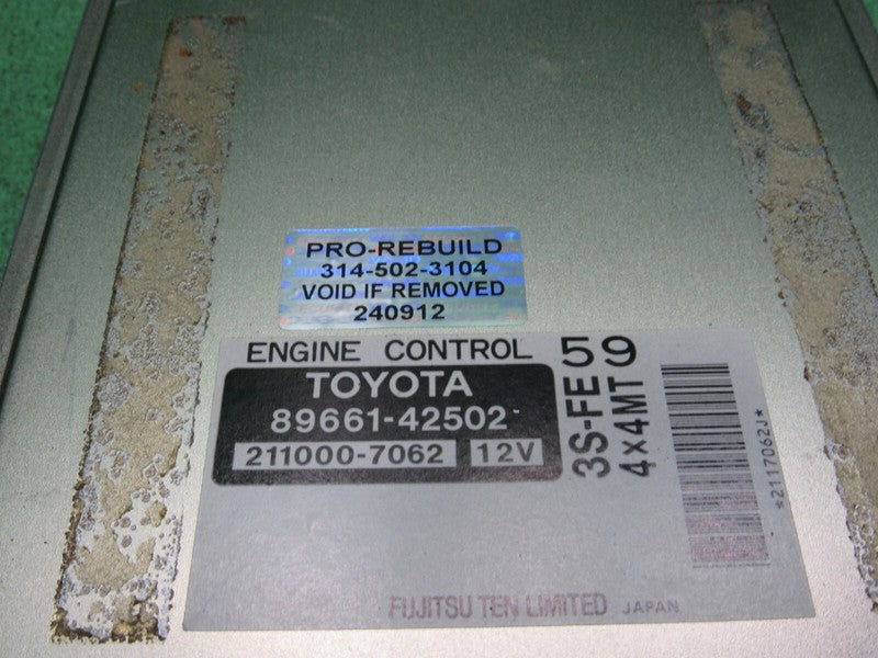 89661-42501 99-00 TOYOTA RAV4 MT ECU ECM PCM ENGINE COMPUTER CONTROL R
