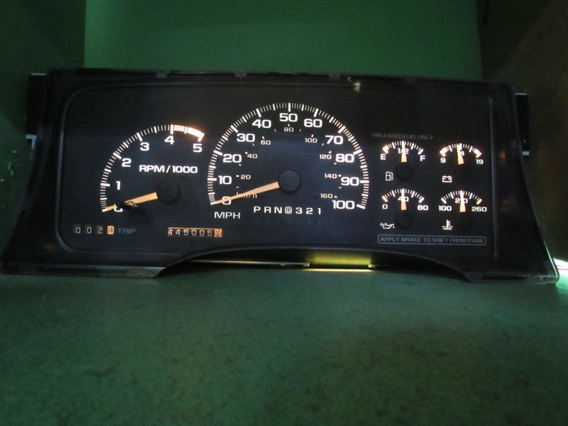 95-96 C/K TRUCK SUBURBAN INSTRUMENT GAUGE CLUSTER SPEEDO TACH 445K REB
