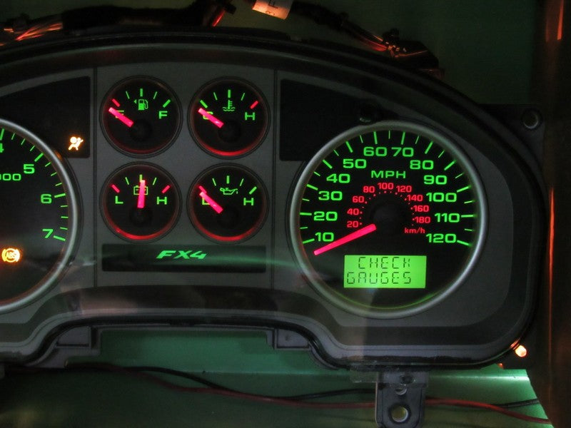 07-08 F150 FX4 SPORT INSTRUMENT GAUGE CLUSTER GAUGES SPEEDO TACH MILEA