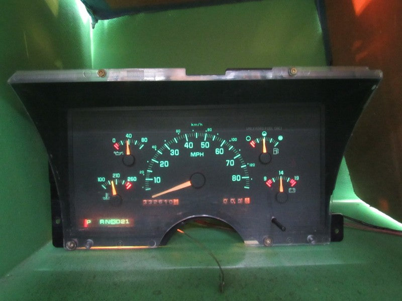 92-93 C/K TRUCK SUBURBAN YUKON INSTRUMENT GAUGE CLUSTER SPEEDO 332k RE