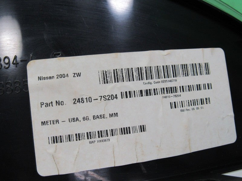 04 NISSAN TITAN INSTRUMENT GAUGE CLUSTER GAUGES SPEEDO TACH 109K TESTE