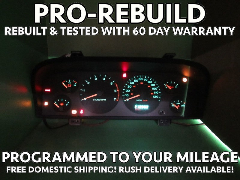 02-04 JEEP GRAND CHEROKEE WJ INSTRUMENT GAUGE CLUSTER MILEAGE PROG REB