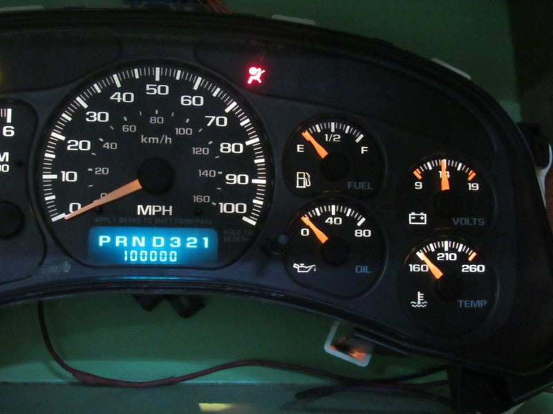 01-02 SIERRA SILVERADO HD INSTRUMENT GAUGE CLUSTER SPEEDO TACH MILEAGE