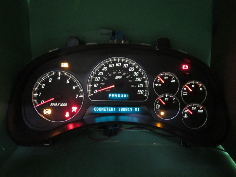 02-04 GMC ENVOY INSTRUMENT GAUGE CLUSTER SPEEDOMETER MILEAGE PROG REBU